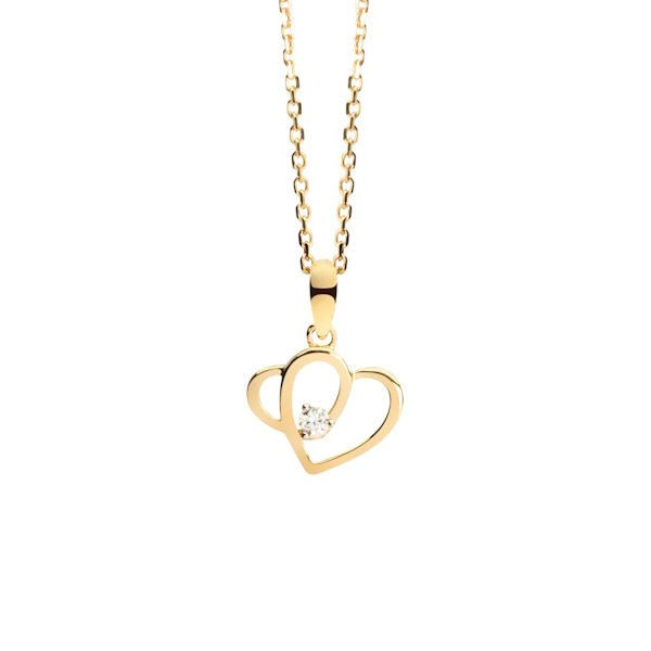 NANA KAY GOLD Halskette 375/- Doppel-Herz-Anhänger mit Juwelier erwerben Gelbgold Hennings bezahlbar | online